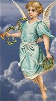 Angel pasted onto the clouds