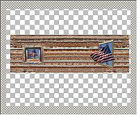 Barn Walls with Window and Flag Picture