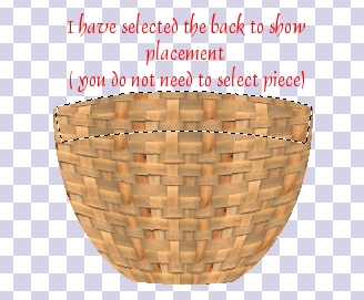 Basket Back positioned behind Basket Front