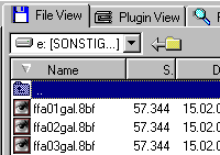 Right part of PiCo: File View tab