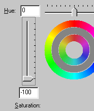 Part of the 'Hue/Saturation/Lightness' dialogue window