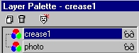 Layer Palette - displaying crease1 layer as the active layer