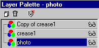 Layer Palette - with photo layer selected