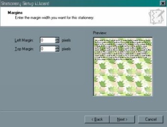 No margin selection necessary for tiled image